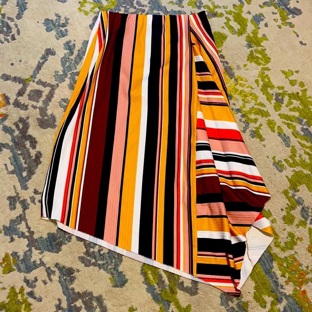 Zara Multicolor Asymmetrical Skirt